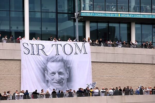 Preston North End's Historic Play-Off Final: Fans Honor Sir Tom Finney with Unveiling of Commemorative Flag at Wembley
