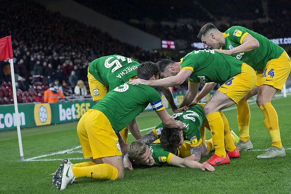 Preston North End's Jayden Stockley Scores Thrilling Goal to Stun Middlesbrough in SkyBet Championship Clash (13th March 2019)