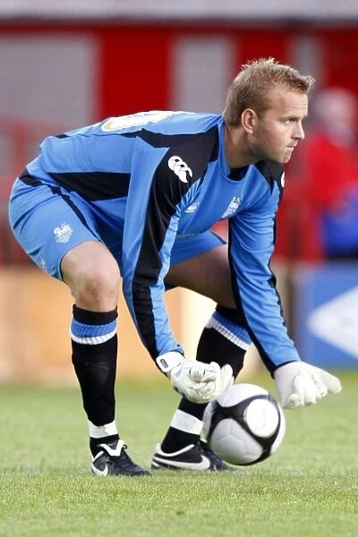 Preston North End's Nicky Weaver in Action at Wrexham's The Racecourse Ground (2009): Pre-Season Friendly Football Match