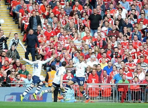 Preston North End's Thrilling Start: Jermaine Beckford Scores the Opener in Sky Bet League One Play-Off Final at Wembley