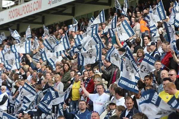Sea of Sir Tom Finney Flags: Preston North End Fans Tribute at Deepdale vs Blackpool (2009)