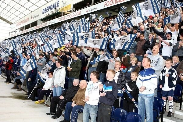 Sea of Sir Tom Finney Flags: Preston North End Fans Honor Legendary Player