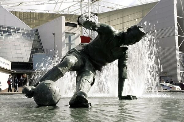 Tom Finney Statue at Preston North End Stadium: Championship Clash Between Preston and Wolverhampton, 2005