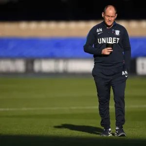 Alex Neil Inspects Pitch At Portman Road