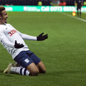 Callum Robinson Celebrates With A Knee Slide