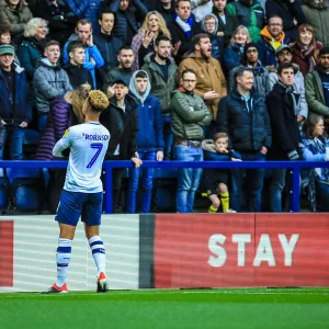 Callum Robinson Celebrates In Front Of Rovers Fans