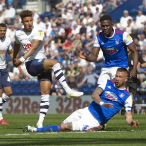 Callum Robinson Goes For Goal Against Ipswich Town