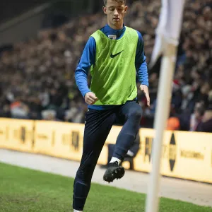 Connor Simpson Warming Up Against Hull City