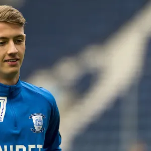 Connor Simpson Warms Up At Deepdale