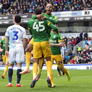 Daniel Johnson and Lukas Nmecha's Euphoric Goal Celebrations: Preston North End's Victory at Blackburn Rovers in SkyBet Championship (09/03/2019)