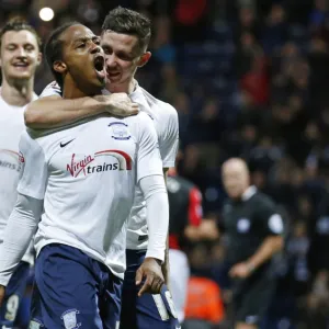 Daniel Johnson Scores Penalty for Preston North End against AFC Bournemouth in Capital One Cup Third Round