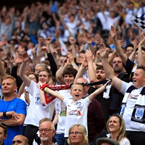 Electric Atmosphere: Preston North End FC's Play-Off Battle - A Sea of Passionate Fans (Sky Bet League One)