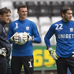 Keeper Warm Up At Swansea City
