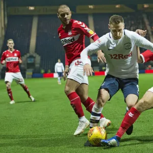 Louis Moult Takes On The Middlesbrough Defence