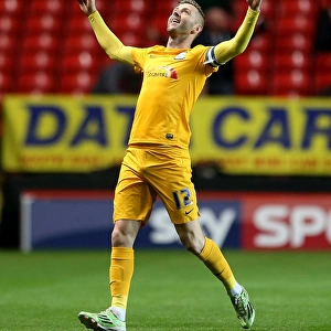 Paul Gallagher's Thrilling Goal Celebration: Preston North End Takes the Lead in Sky Bet Championship