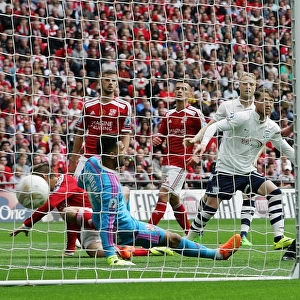 Paul Huntington Scores Preston North End's Second Goal in Sky Bet League One Play-Off Final vs Swindon Town at Wembley Stadium (24/5/15)