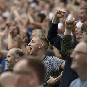 PNE Fans Following The Action At Deepdale