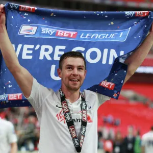 PNEs Paul Huntington Celebrates Play-Off Final Success