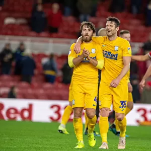 Preston North End: Ben Pearson and David Nugent in Action against Middlesbrough (SkyBet Championship, October 1, 2019)