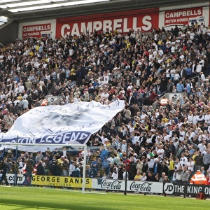 Preston North End vs Blackpool: A Sea of Red and White - Fans Honor Legend Sir Tom Finney at Deepdale Championship Match (08/09)
