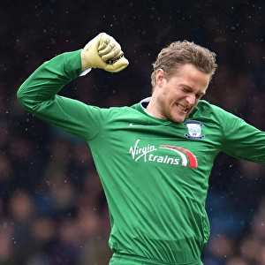 Preston North End's Anders Lindegaard Celebrates Historic Second Goal Against Blackburn Rovers in Sky Bet Championship