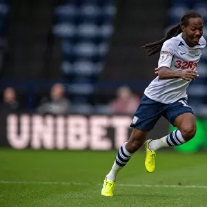 Preston North End's Daniel Johnson in Action against Wigan Athletic, SkyBet Championship 2019 (PNE vs Wigan Athletic, August 10th, 2019)