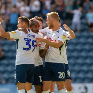 Preston North End's Daniel Johnson Doubles the Joy: IR Image (SkyBet Championship: PNE vs Sheffield Wednesday, Home Kit, Deepdale - 24th August 2019)