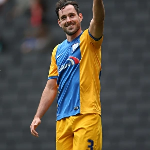 Preston North End's Greg Cunningham Celebrates with Fans after Sky Bet Championship Victory over Milton Keynes Dons