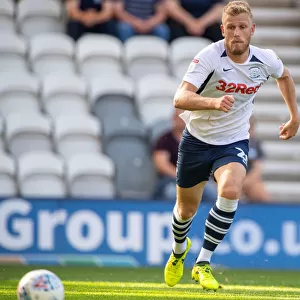 Preston North End's Jayden Stockley in Action Against Sheffield Wednesday in SkyBet Championship: A Thrilling Moment at Deepdale