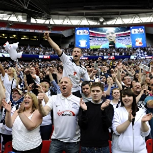 Preston North End's Thrilling Wembley Victory: Sky Bet League One Play-Off Final vs Swindon Town - A Sea of Euphoric Fans