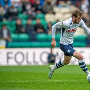 Preston North End's Tom Barkhuizen in Action Against Barnsley in SkyBet Championship Match