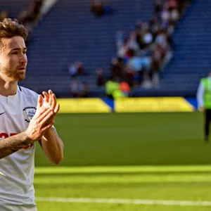 Sean Maguire Applauds Fans At Deepdale