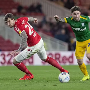 2018/19 Season Photographic Print Collection: Middlesbrough vs PNE, Wednesday 13th March 2019