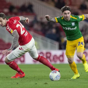 2018/19 Season Framed Print Collection: Middlesbrough vs PNE, Wednesday 13th March 2019