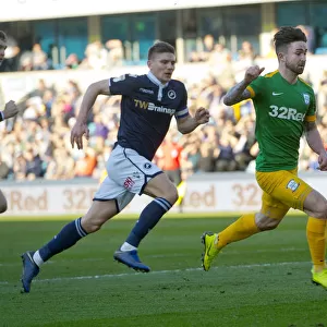 Sean Maguire's Stunning Goal: Preston North End Triumphs Over Millwall in SkyBet Championship Match at The Den (February 23, 2019)