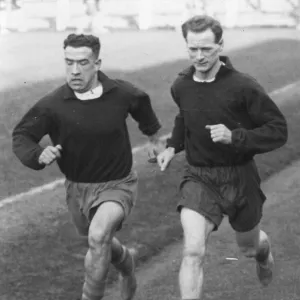 Sir Tom Finney and Willie Cunningham Warm Up