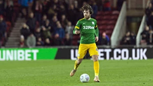 Middlesbrough Collection: Ben Pearson Scores for Preston North End in SkyBet Championship Showdown at Middlesbrough's The