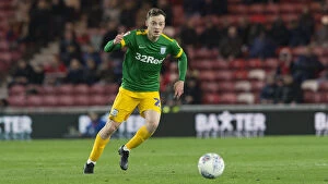 Middlesbrough Collection: Brandon Barker Scores Dramatic Goal for Preston North End in SkyBet Championship Clash at