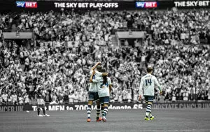 Football Collection: Jermaine Beckford and Daniel Johnson Celebrate In Front Of Fans
