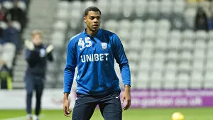 Middlesbrough Collection: Lukas Nmecha Warming Up At Deepdale