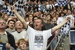 Championship Collection: PNE Fans Celebrate at Wembley For Play-Off Final 2015