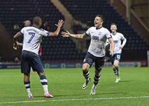 Goal Celebrations Collection: PNE v Cardiff City, Tuesday 13th September 2016