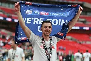 Championship Collection: PNEs Paul Huntington Celebrates Play-Off Final Success