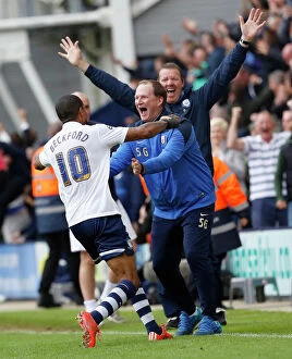 Goal Celebrations Collection: Preston North End v Chesterfield - Sky Bet Football League One Play-Off Semi Final