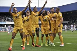 Goal Celebrations Collection: QPR v PNE, Saturday 20th August 2016